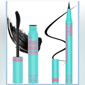 AMZGIRL LASH Black Mascara & Liquid Eyeliner Set Waterproof Black Eye Makeup Set